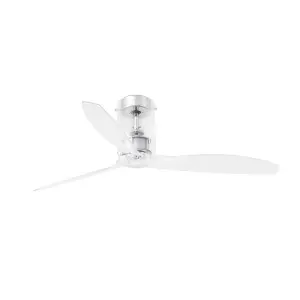 Luminosa Mini-Tube Transparent Ceiling Fan With DC Motor Smart - Remote Included