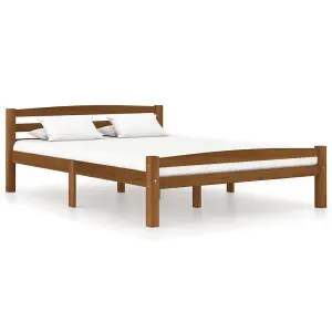 Berkfield Bed Frame Honey Brown Solid Pinewood 120x200 cm