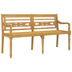 Berkfield Batavia Bench 150 cm Solid Wood Teak