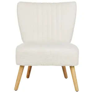 Beliani Retro Armchair VAASA Boucle White