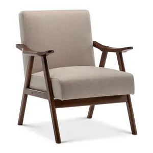 Fabric Linen Beige Selma Accent Chair