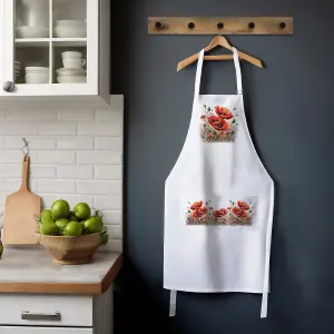 Purely Home  Garden Flowers Poppies Apron - Floral Gifts for Her - Cooking & Baking