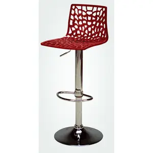 Spider Height Adjustable Swivel Bar Stool Bordeaux