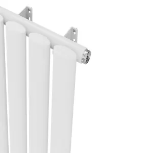 Right Radiators 600x413mm Horizontal Single Oval Column Designer Radiator White