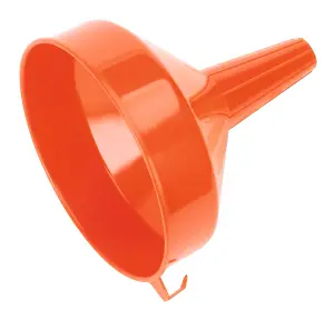 Sealey 185mm Large Fixed Spout Funnel With Integral Side Hook - Orange F4