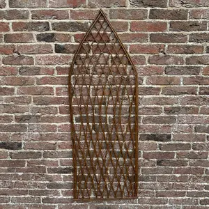 Set of 3 Willow Lattice Trellis With Gothic Top (120cm x 45cm)