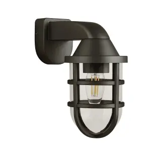 Lighting Collection Wick Ever - Plastic Outdoor Wall Light Black