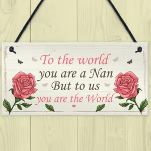 Nan Gift Hanging Plaque Cute Gifts For Nan From Grandchildren Gifts For Her Love Plaque