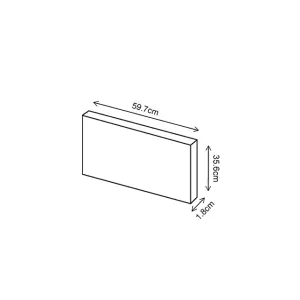 Ethos Matt black Modern Drawer front, bridging door & bi fold door (H)356mm (W)597mm (T)18mm