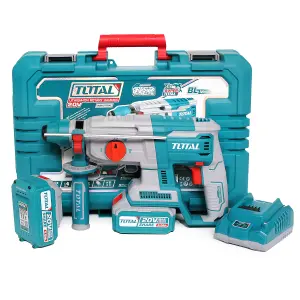 Total Li-Ion 20V Rotary Hammer (with 2 x Batteries & Charger) - TRHLI202287