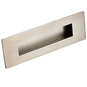 2x Recessed Sliding Door Flush Pull Handle 180 x 60mm Satin Stainless Steel