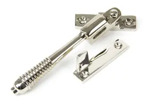 From The Anvil Polished Nickel Night-Vent Locking Reeded Fastener