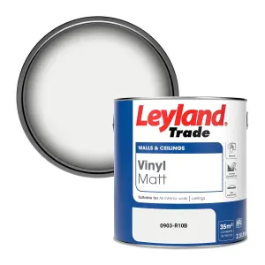 Leyland Trade Vinyl Matt Walls & Ceilings Emulsion Paint (0903-R10B) 2.5L