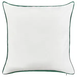 Set of 2 Cushions Cotton 45 x 45 cm Text White