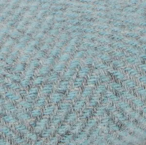 Tweedmill Beehive XL Blanket/Throw 100% Pure New Wool - 140x240cm - Spearmint Blue/Grey