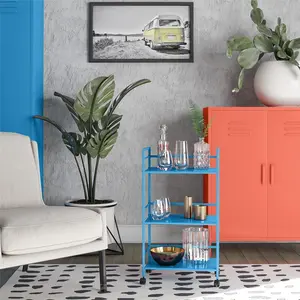 Metal Bar Cart Blue