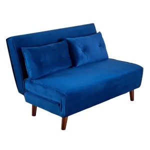 Home Source Morella Blue Double Sofa Bed