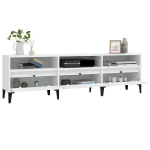 Berkfield TV Cabinet White 150x30x44.5 cm Engineered Wood