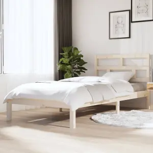 Berkfield Bed Frame Solid Wood Pine 100x200 cm