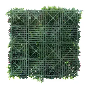 True Products Premium Artificial Green Plant Living Wall Panel 1m x 1m - Tuscany