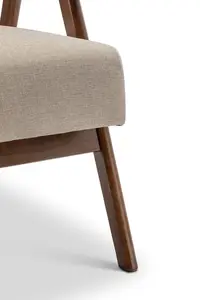 Fabric Linen Beige Selma Accent Chair