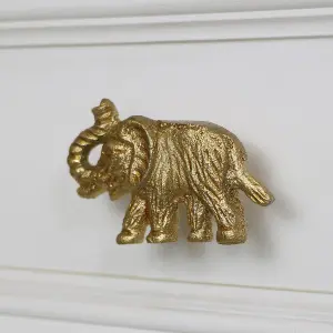 Melody Maison Gold Elephant Drawer Knob