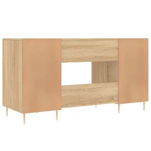 Berkfield Desk Sonoma Oak 140x50x75 cm Engineered Wood