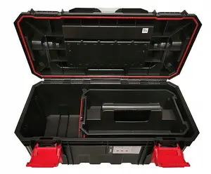 Hand tool box Modular Organis Stackable Lockable Heavy Duty Metal Hinges 3 Sizes Small with organiser