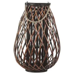 Beliani Boho Lantern KIUSIU Wood Brown