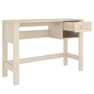 Berkfield Desk Honey Brown 110x40x75 cm Solid Wood Pine