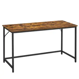 Jana Desk Rustic Brown/Black / 76cm H x 140cm W x 60cm D