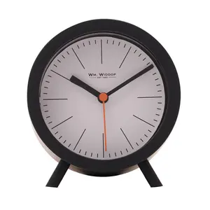 Analogue Quartz Movement / Crystal Alarm Tabletop Clock Black