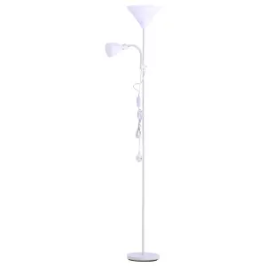 175 cm White Metal E27&E14 Base Mother&child Floor Light Floor Lamp with Individual Switch For Bedroom Living Room