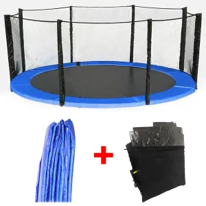 SunDaze Trampoline Pads Replacement Safety Spring Cover Padding Blue Safety Net Enclosure 10FT (305cm) for 8 Poles