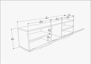 Decorotika Carson TV Stand TV Unit for TV's up to 72 inch