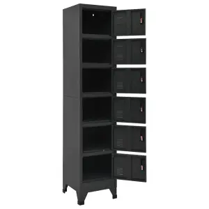 Berkfield Locker Cabinet Anthracite 38x40x180 cm Steel