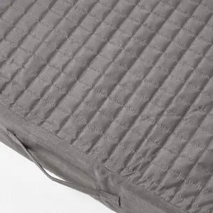 Homescapes Grey Quilted Polyester Armchair Booster Cushion Cover