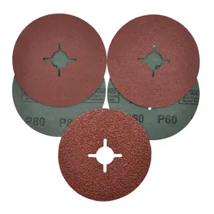 Universal Fit Sanding disc set Punched (D)115mm 24/60/80 grit, Pack of 5