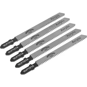 5 PACK 75mm Bi-Metal Jigsaw Blade - 12 TPI - Non Ferrous Metal Aluminium Cutting