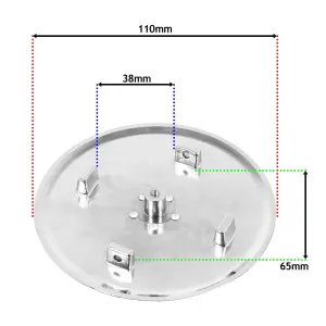 SPARES2GO 110mm Luxury Plug Cover for Shower Trap with 90mm Tray (Chrome Silver)