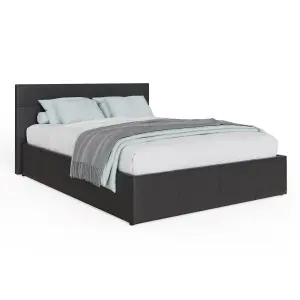 GFW End Lift Ottoman Bed 135cm Double Black