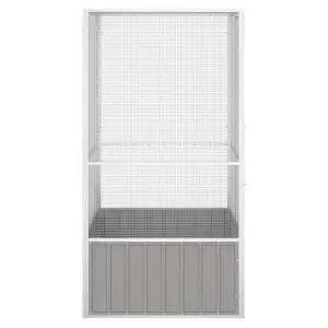 Bird Cage Grey 111x107x211.5 cm Galvanised Steel