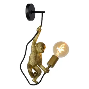 Lucide Extravaganza Chimp Retro Wall Light - 1xE27 - Black