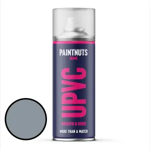 PaintNuts UPVC Door & Window Matt Paint - Silver Grey - 400ml Spray Can (RAL7001)