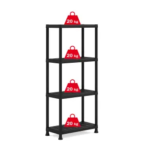 Keter Plus Shelf 4 shelf Plastic Shelving unit (H)1350mm (W)600mm (D)300mm