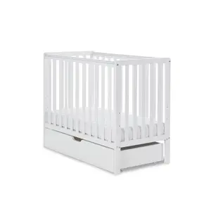 Bantam Space Saver Cot with Fibre Mattress and Under Drawer White