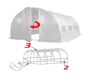 4m x 3m (13' x 10' approx) Pro+ White Poly Tunnel