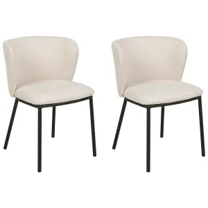 Set of 2 Dining Chairs MINA Off-White