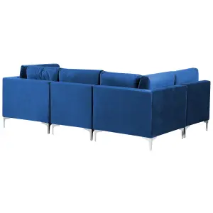 Corner Sofa EVJA Navy Blue Velvet Right Hand