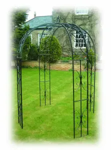 Buckingham 4 Way Gazebo (Inc Ground Spikes) Garden Feature - Solid Steel - L167.6 x W167.6 x H238.8 cm